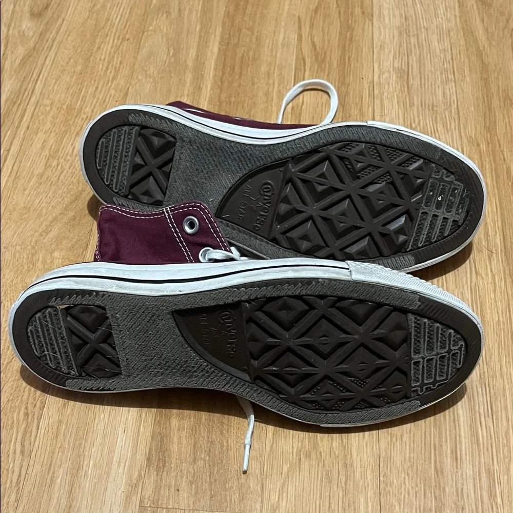 Converse Burgundy High-Top Sneakers - Picture 2 of 3